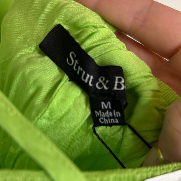 NWT Strut and Bolt Lime Aqua Tiered Chiffon Mini Dress - Picture 4 of 11